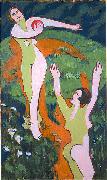 Ernst Ludwig Kirchner Women playing with a ball USA oil painting artist